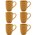 6 Canecas Flat Marrom